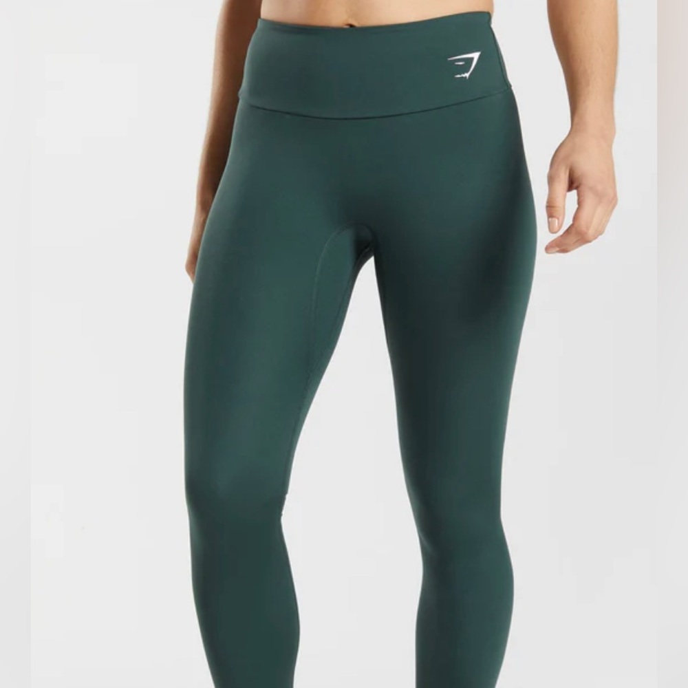 GYMSHARK training 7/8th leggings in dark green